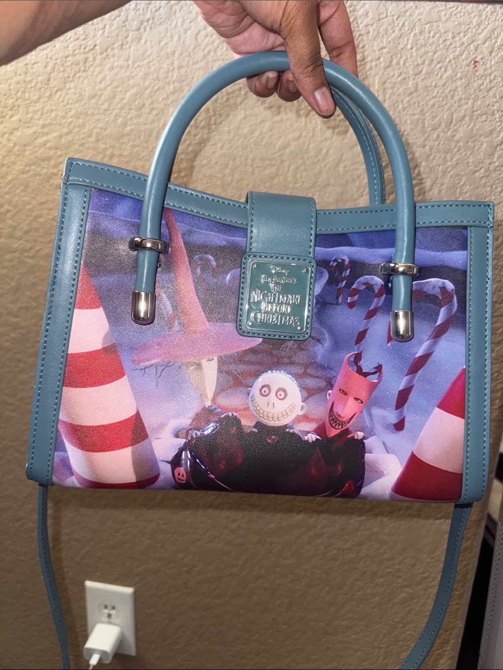 Blue Graphic Nightmare Before Christmas Satchel
